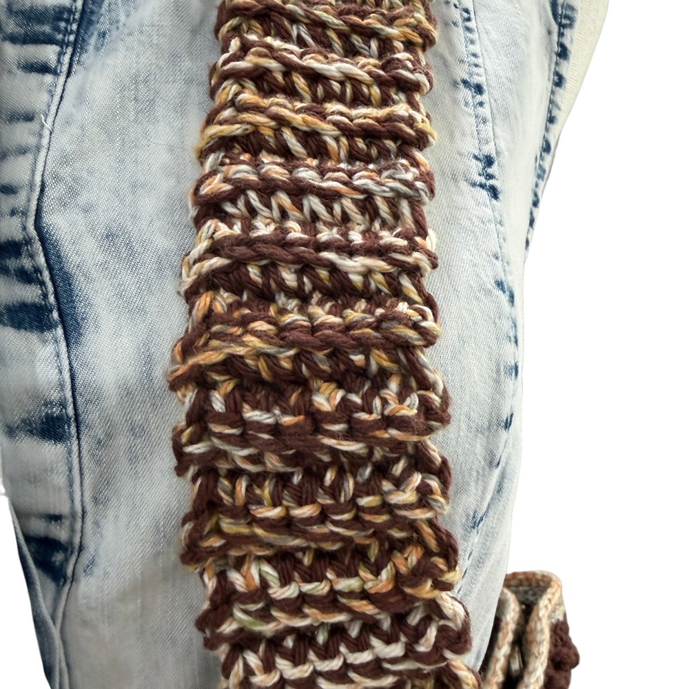 Handmade Crochet Round Bag Boho Cottagecore Festival Hippie Indie Shoulder Purse - Picture 7 of 7